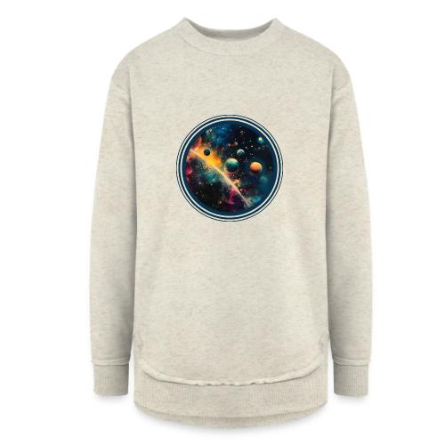 Painted Planetscape - Women's Weekend Tunic Fleece Sweatshirt