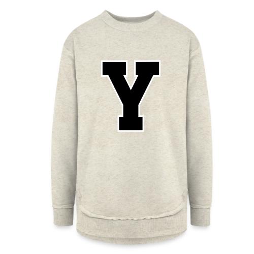Varsity Letter Y Collegiate Alphabet Art - Women's Weekend Tunic Fleece Sweatshirt