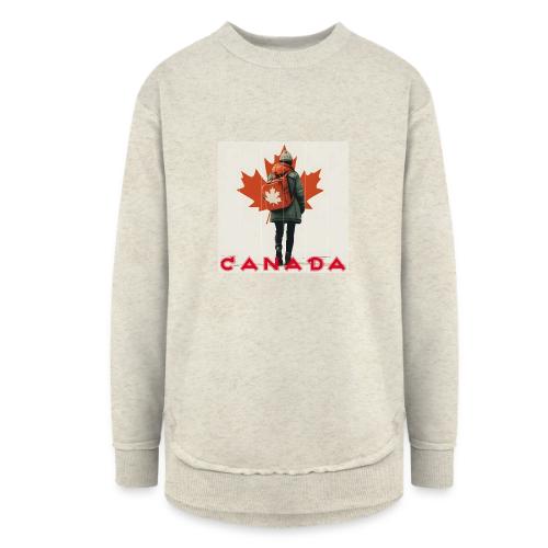 Canada: Proud Canadian Woman - Women's Weekend Tunic Fleece Sweatshirt