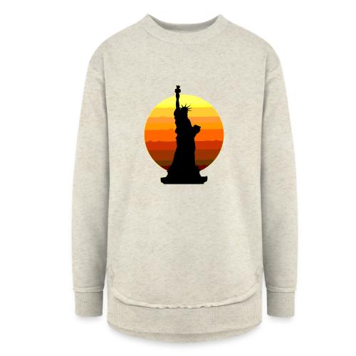 USA: Golden Horizon Liberty - Women's Weekend Tunic Fleece Sweatshirt
