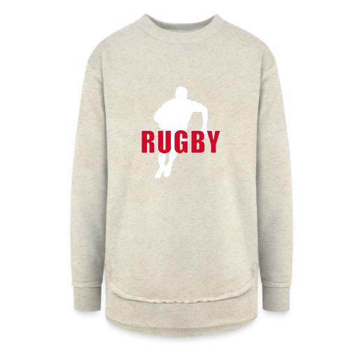 Bold Rugby Action Silhouette - Women's Weekend Tunic Fleece Sweatshirt