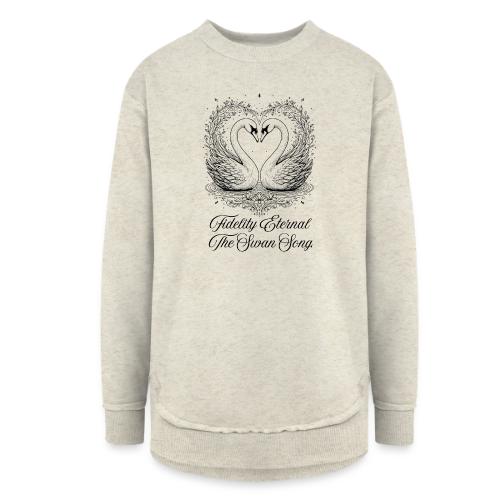 Poetic Swan T-Shirt - Women's Weekend Tunic Fleece Sweatshirt