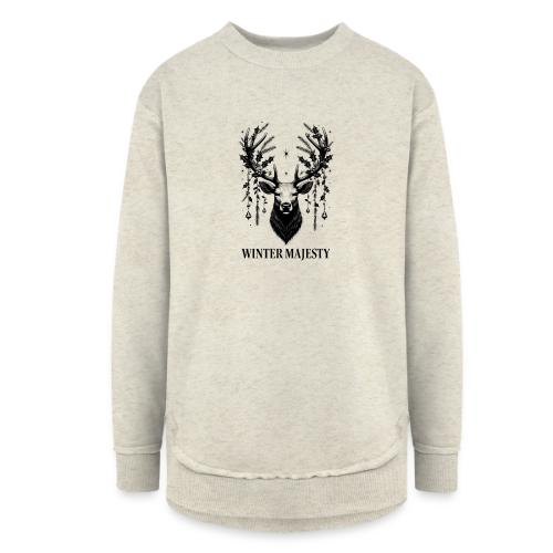 Majestic Reindeer T-Shirt, Poster, & Mug - Women's Weekend Tunic Fleece Sweatshirt