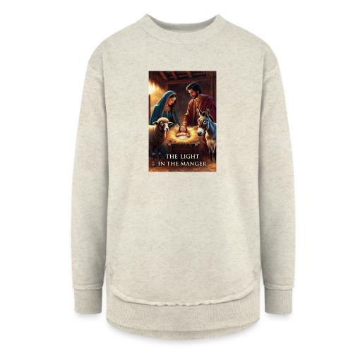 Nativity Manger T-Shirt - Women's Weekend Tunic Fleece Sweatshirt