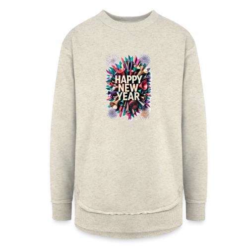 New Year's Party Horn T-Shirt - Women's Weekend Tunic Fleece Sweatshirt