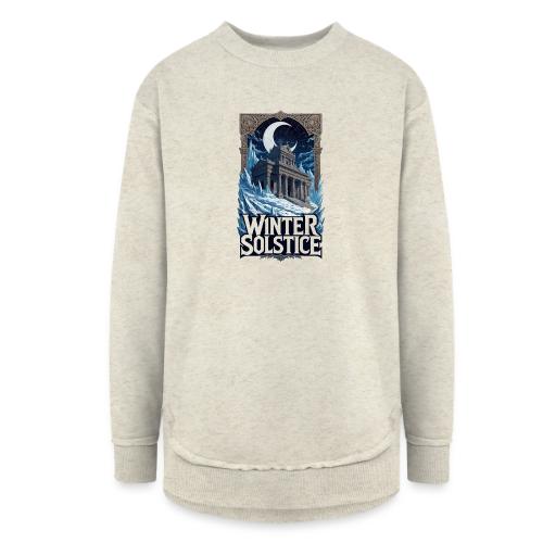 Winter Solstice Temple T-Shirt - Women's Weekend Tunic Fleece Sweatshirt