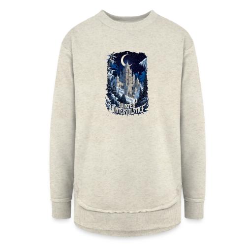 Celestial Winter Temple T-Shirt - Women's Weekend Tunic Fleece Sweatshirt