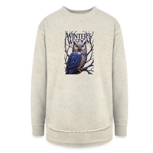 Crystalized Forest Owl T-Shirt - Women's Weekend Tunic Fleece Sweatshirt