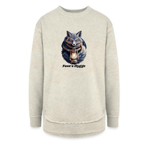 Hygge Ember Fox T-Shirt - Women's Weekend Tunic Fleece Sweatshirt