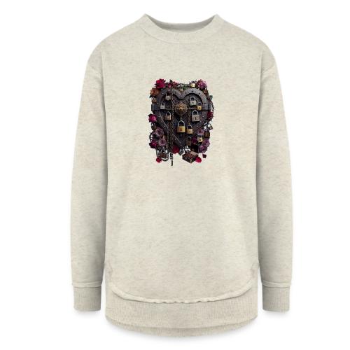 My Heart Permanently on Vacation T-Shirt - Women's Weekend Tunic Fleece Sweatshirt