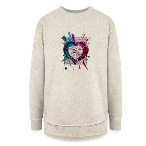 Sealed with a Kiss-Off T-Shirt - Women's Weekend Tunic Fleece Sweatshirt