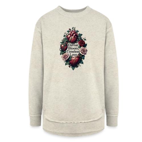 Eternal Bloom Timeless Love Entwined Hearts T-Shir - Women's Weekend Tunic Fleece Sweatshirt