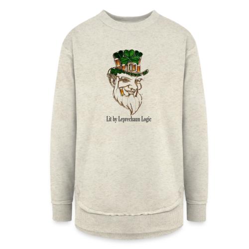 Leprechaun Lantern Mischief T-Shirt - Women's Weekend Tunic Fleece Sweatshirt