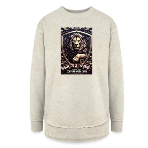Lion King T Shirt, Funny Low-Effort Father Gift - Women's Weekend Tunic Fleece Sweatshirt