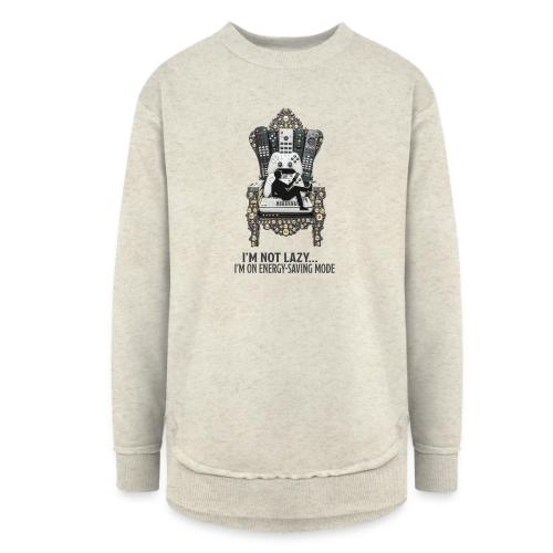 Remote Throne Procrastinator T Shirt, Dad Gift - Women's Weekend Tunic Fleece Sweatshirt