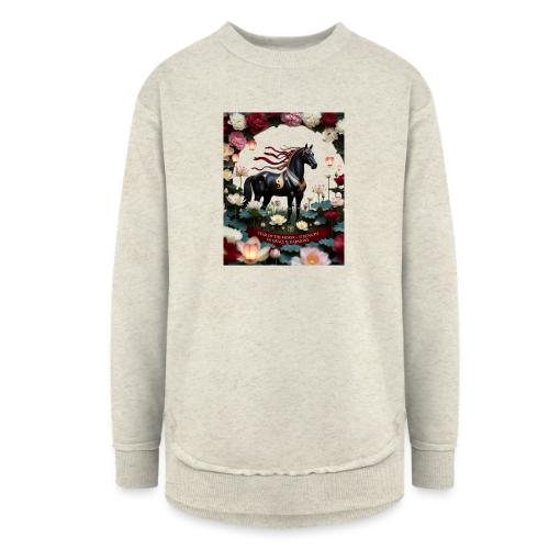 Year of the Horse Harmony T Shirt, Lunar New Year - Women's Weekend Tunic Fleece Sweatshirt