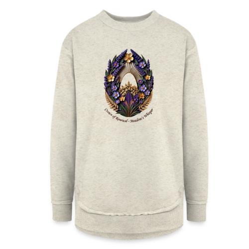 Easter Meadow Crown Renewal T Shirt, Spring Gift - Women's Weekend Tunic Fleece Sweatshirt