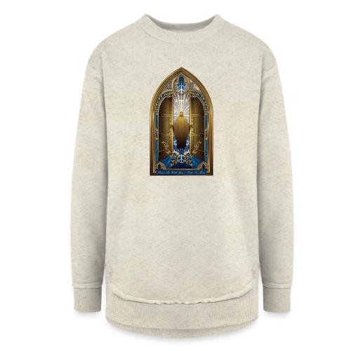 Easter Peace Be With You Locked Doors T Shirt,Gift - Women's Weekend Tunic Fleece Sweatshirt