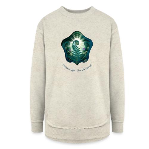 Easter Unfurl in Light Resurrection T Shirt, Gift - Women's Weekend Tunic Fleece Sweatshirt