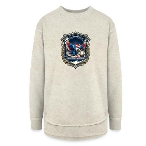 USA Eagle Vanguard T-Shirt,American Flag PrideGift - Women's Weekend Tunic Fleece Sweatshirt