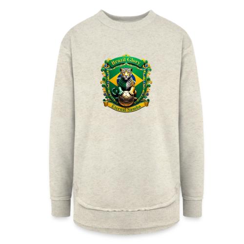 Brazil Jaguar Glory Tee, Brazilian Pride Gift - Women's Weekend Tunic Fleece Sweatshirt