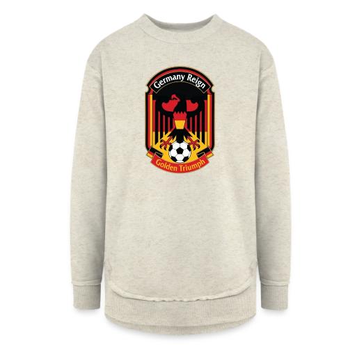 Germany Eagle Reign T-Shirt, German Flag Gift - Women's Weekend Tunic Fleece Sweatshirt