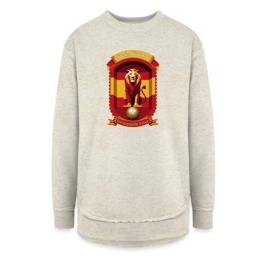 Spain Lion Victory T-Shirt, Flag Pride Crest Gift - Women's Weekend Tunic Fleece Sweatshirt