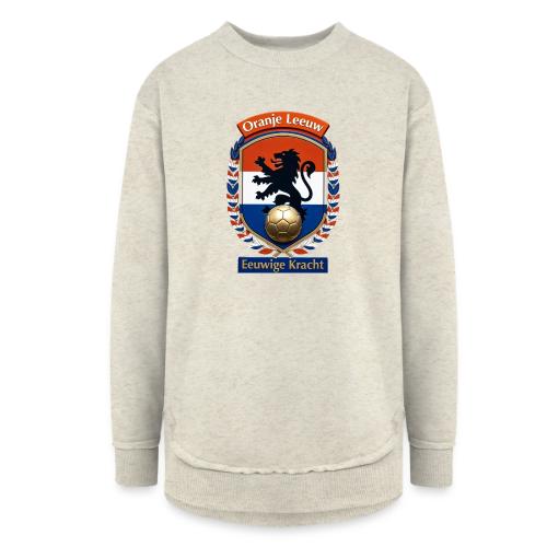 Netherlands Lion Premium T-Shirt, Dutch Flag Gift - Women's Weekend Tunic Fleece Sweatshirt