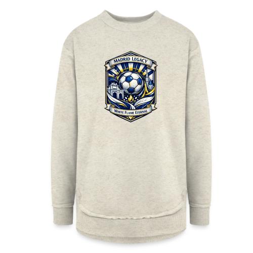 Madrid White Legacy T Shirt, Madrid Fan Gift - Women's Weekend Tunic Fleece Sweatshirt