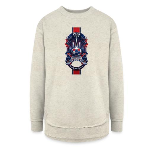 Paris Tower Legacy T Shirt, Soccer City Pride Gift - Women's Weekend Tunic Fleece Sweatshirt
