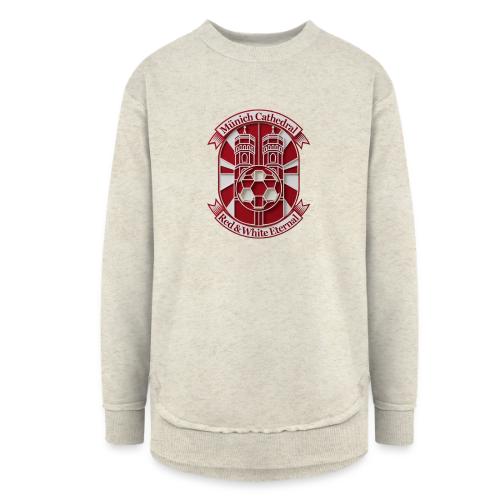 Munich Cathedral T Shirt, German Football Fan Gift - Women's Weekend Tunic Fleece Sweatshirt