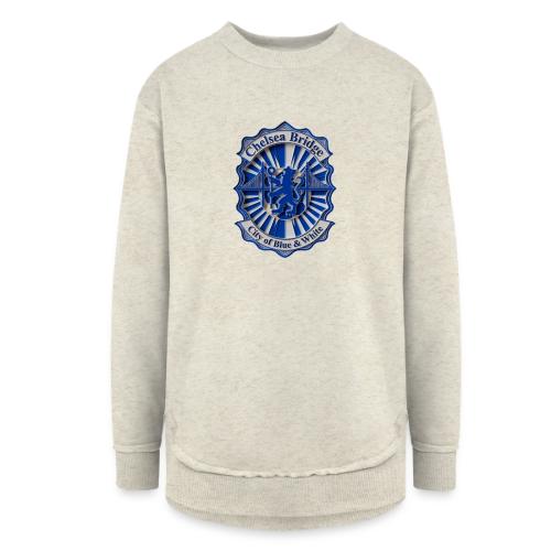 Chelsea Blue Bridge T Shirt, Soccer Fan Gift - Women's Weekend Tunic Fleece Sweatshirt
