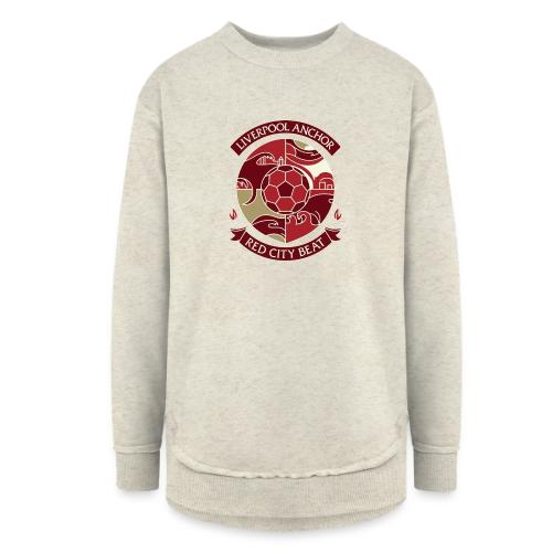 Liverpool Anchor T Shirt, Soccer City Pride Gift - Women's Weekend Tunic Fleece Sweatshirt