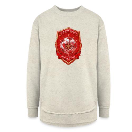 London is Red T Shirt, Football City Pride Gift - Women's Weekend Tunic Fleece Sweatshirt