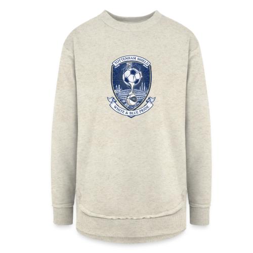 Iconic North London Soccer Emblem Art Print - Women's Weekend Tunic Fleece Sweatshirt