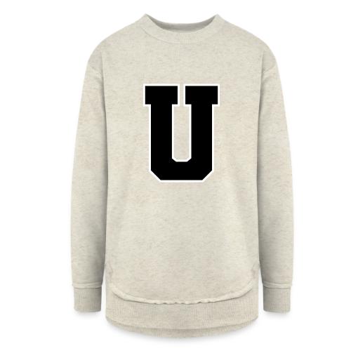 Varsity Letter U Collegiate Monogram - Women's Weekend Tunic Fleece Sweatshirt