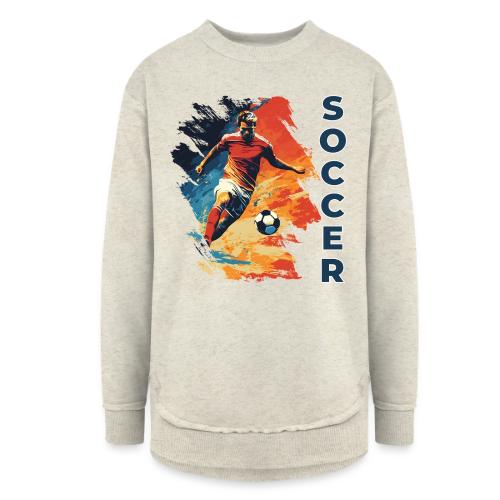 Soccer Action Pulse - Women's Weekend Tunic Fleece Sweatshirt
