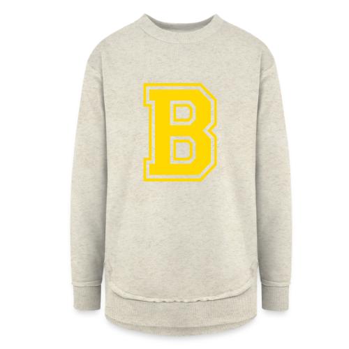 Letter B – Capital Athletic Alphabet Monogram - Women's Weekend Tunic Fleece Sweatshirt