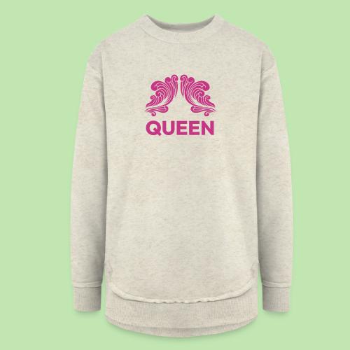 Queenlisse™ Signature Crown T-Shirt – Elegant - Women's Weekend Tunic Fleece Sweatshirt