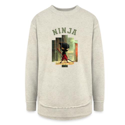 Cute Ninja Attack - Women's Weekend Tunic Fleece Sweatshirt