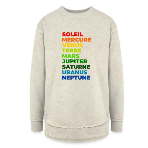 Solar System in Color - Women's Weekend Tunic Fleece Sweatshirt