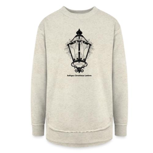 Antique Christmas Lantern T-Shirt - Women's Weekend Tunic Fleece Sweatshirt