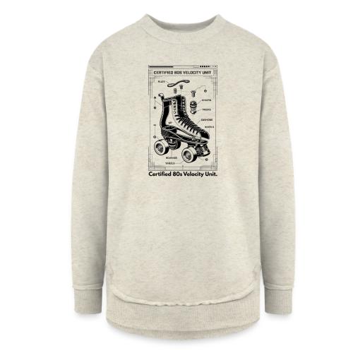 Retro Roller Skate T-Shirt - Women's Weekend Tunic Fleece Sweatshirt