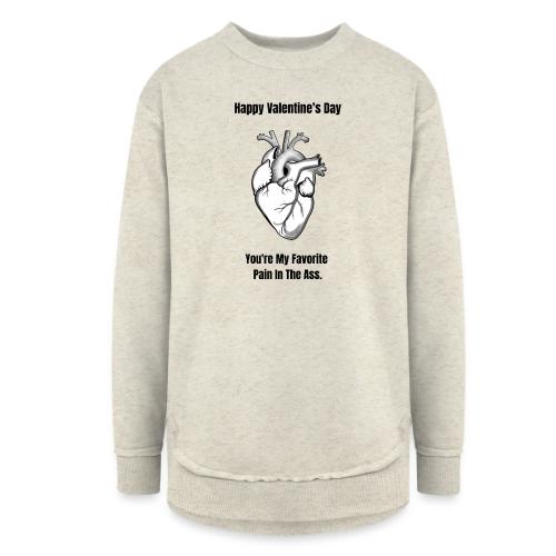 I'm Glad I Swiped Right T-Shirt | Funny Valentine - Women's Weekend Tunic Fleece Sweatshirt