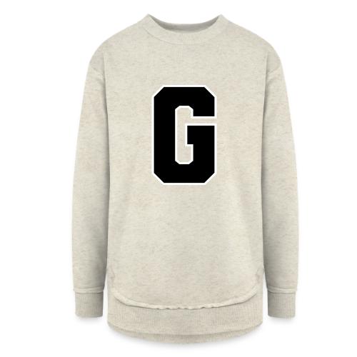 Varsity Letter G Collegiate Alphabet Art - Women's Weekend Tunic Fleece Sweatshirt