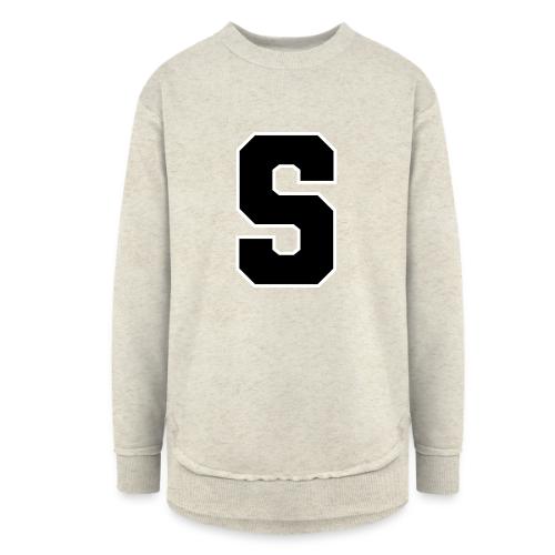 Varsity Letter S Collegiate Alphabet Art - Women's Weekend Tunic Fleece Sweatshirt