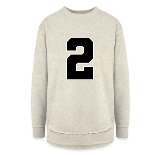 Varsity Number 2 Sports Design - Women's Weekend Tunic Fleece Sweatshirt