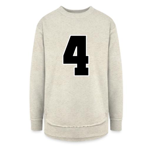 Varsity Number 4 College Style - Women's Weekend Tunic Fleece Sweatshirt