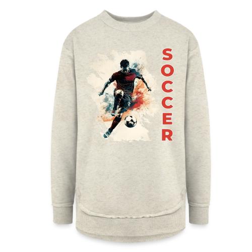 Soccer Blaze - Women's Weekend Tunic Fleece Sweatshirt