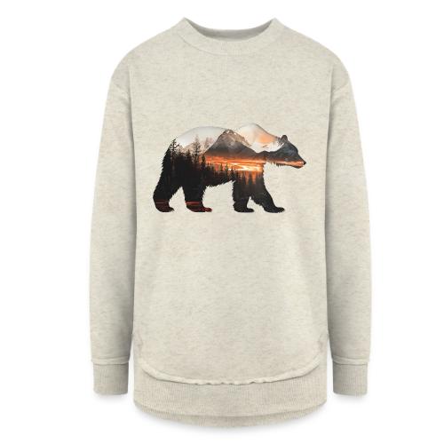 Canada Bear: fiery tones - Women's Weekend Tunic Fleece Sweatshirt